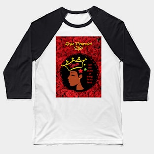 Melanated Black Queen Baseball T-Shirt